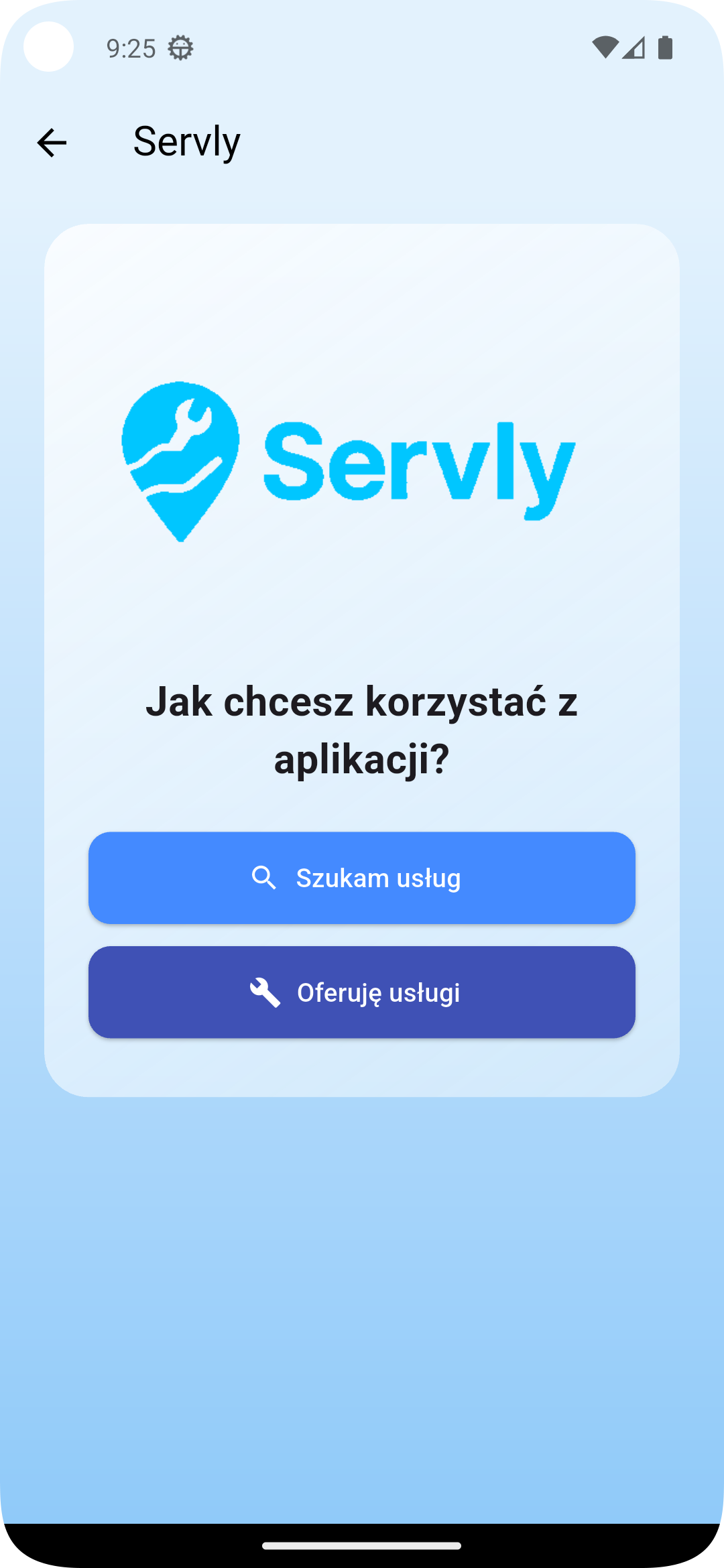 Podgląd aplikacji Servly
